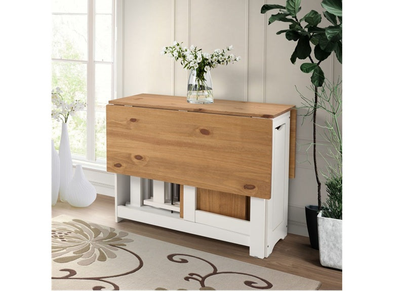 Santos White Foldaway Set - folded - room