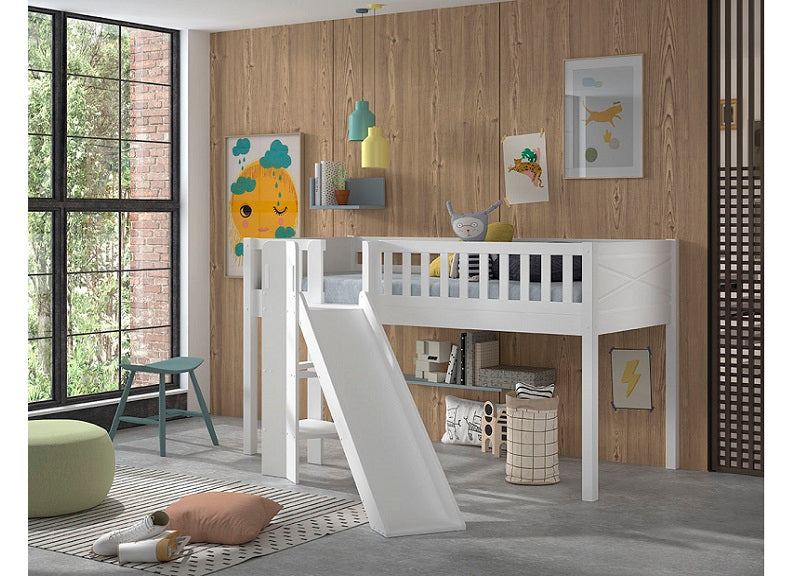 Scott Mid-Sleeper Bed With Slide