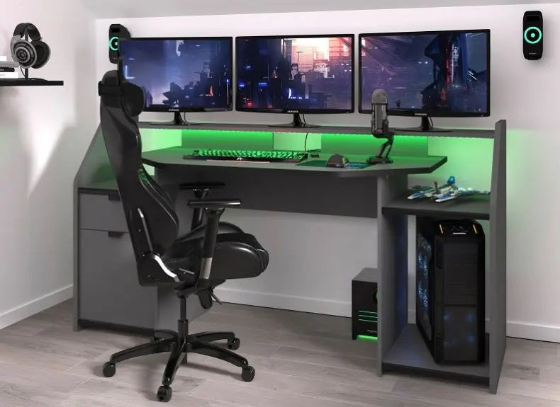 Nordic Study Table Pc Gamer Computer Desk Gaming Firm Corner