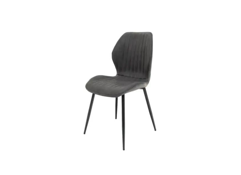 Sheldon Charcoal Faux Leather Dining Chair - 1