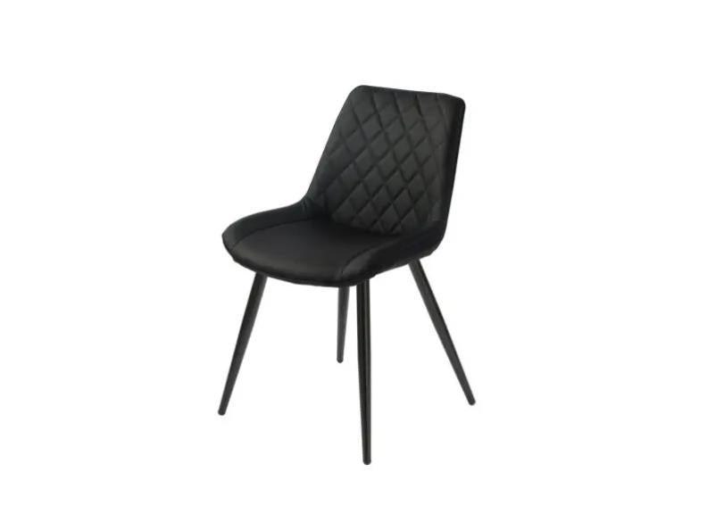 Silvia PU Chair - black w/black leg