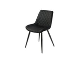 Silvia PU Chair - black w/black leg