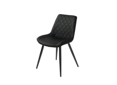 Silvia PU Chair - black w/black leg