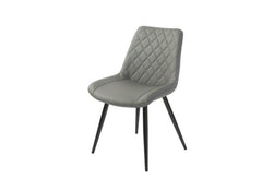 Silvia PU Chair - grey w/black leg