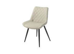 Silvia PU Chair - taupe w/black leg