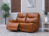 Sirocco Powered 2PP Sofa - Full Leather Sofa – Luxury Electric Reclining Sofa