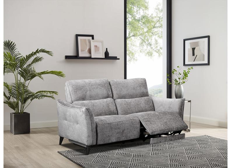 Sofia Grey Fabric Reclining Sofa