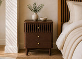 Soho Brown Bedside With Drawers - Brown Wood Nightstand With Drawers