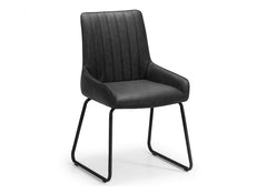 Soho Black Faux Leather Dining Chair