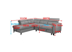 Sophie Brown Fabric Corner Sofa With Hidden Pull-Out Bed & Storage - Corner Sofa Bed In Two Options