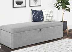 Sorrento Light Grey Blanket Box - 1