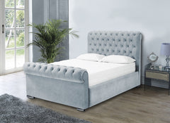 Sorento 'Naples' Silver Fabric Bed
