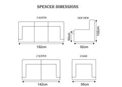 Spencer Sofa Items - dims