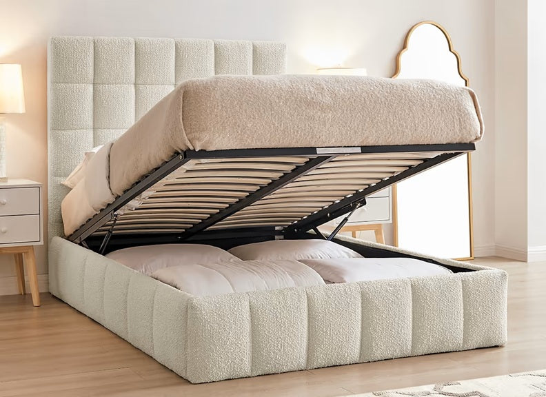 Starla Ivory Storage Bed - open