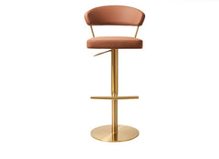 Strata Brown PU Stool - c/o