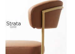 Strata Brown PU Stool - detail - 2