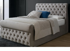 Swan Fabric Scroll Bed - 1