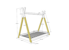 Tipi Junior Bed - dimensions