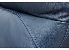 Torino Half-Leather Powered Reclining Armchair – Luxury Electric Recliner Chair In Navy