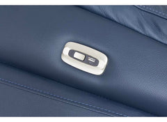 Torino Half-Leather Powered Reclining Armchair – Luxury Electric Recliner Chair In Navy