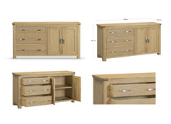 Treviso Oak Large Sideboard
