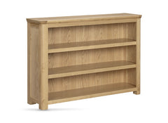 New Treviso Oak Low Wide Bookcase