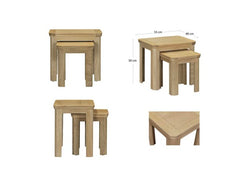 New Treviso Oak Nest of Tables