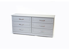 Tromso Grey Six Drawer Wide Chest