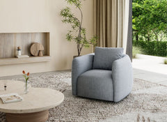 Veria Grey Swivel Chair - room