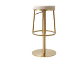 Vibe Gold Stool W/Wheat Fabric Seat - c/o