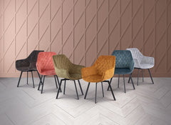 Viola Velvet Dining Chairs - room