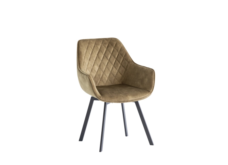 Viola Olive Green Velvet Chair - 1