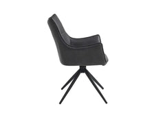 Vito Charcoal Armchair - side