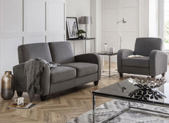 Vivo Dusk Grey Chenille Fabric 3+2