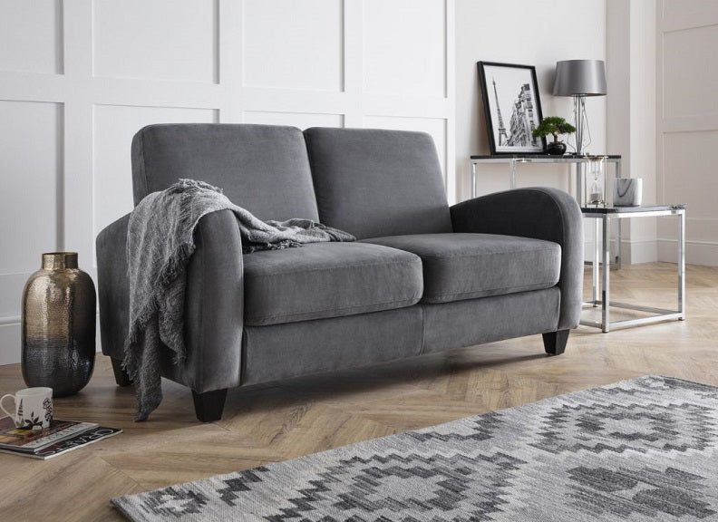 Vivo Dusk Grey Chenille Sofa - Room
