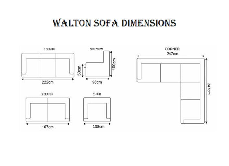 Walton Fabric 2RR Sofas