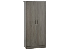 Lisbon Black Two Door Wardrobe