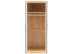 Seville Grey Two Door Wardrobe - inside