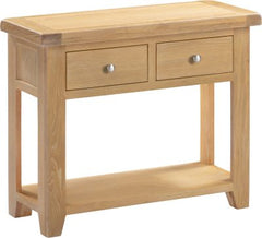 WINDSOR 2 DRAWER CONSOLE TABLE - NATURAL OAK (WBF)