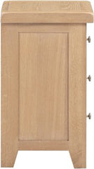 Windsor 3 Drawer Bedside – Natural Oak Compact Storage (WBF)