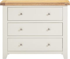 WINDSOR 3 DRAWER CHEST - IVORY/OAK (WBF)