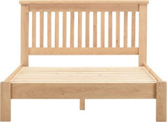 Windsor 4'6" Low End Bed – Natural Oak with Low Footboard (WBF)