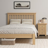 Windsor 4'6" Low End Bed – Natural Oak with Low Footboard (WBF)