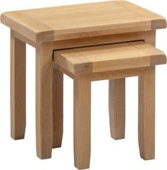 Windsor Nest of 2 Tables – Natural Oak Compact Design (WBF)