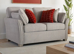 Winnie Static Two Seat Sofas – Fabric Upholstery with Bolster Cushions Included