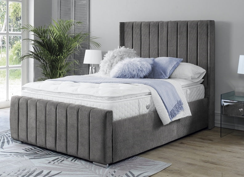 Zara Fabric Bed - grey