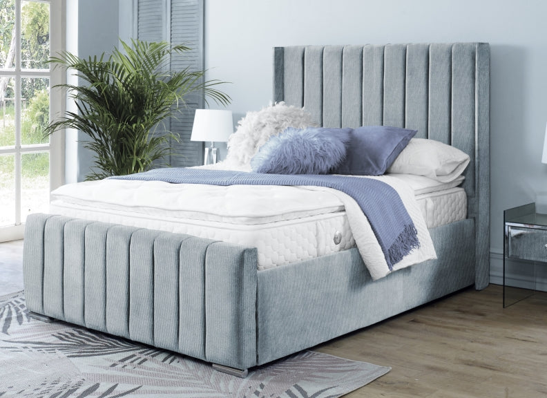 Zara Fabric Bed - silver