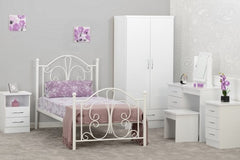 Nevada White Four Drawer Dressing Table Set