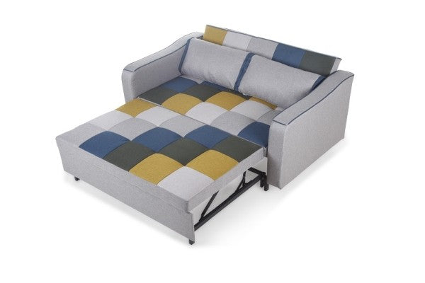 Aspen Yellow Patchwork Sofa Bed
