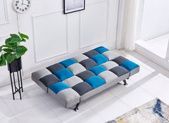 Boston Teal/Grey Sofa Bed - open